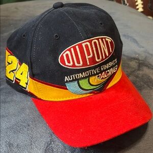 Nascar Black and Red Racing Hat JEFF GORDON EARLY 90’s